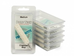 The image shows 6 packages of BoreTech Proof-Positive Chamber Mop. The packaging is clear and allows you to see the chamber mop.