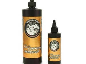 Image of 2 bottles of Bore Tech CU2 Copper Remover. The bottles are in black with gold packaging.