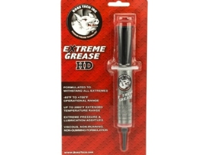Close-up of Bore Tech Extreme Grease HD Gun Grease 10cc tube on Wildcat Moderators website.